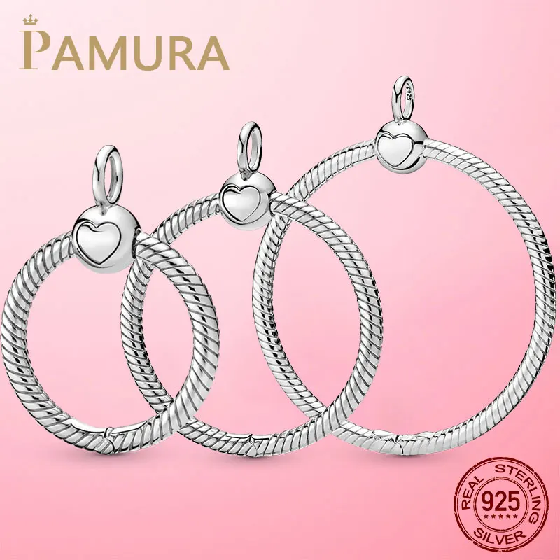 Кулон из серебра 925 пробы О подходит для оригинального ожерелья Pamura бусины шармы