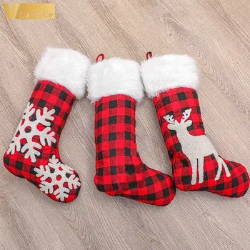 NewChristmas Plaid Stockings Deer Snowflake Pattern Gift Hanging Tag Knit Border Xmas Character 3D Christmas Decoration Pendant
NewChristmas Plaid Stockings Deer Snowflake Pattern Gift Hanging Tag Knit Border Xmas Character 3D Christmas Decoration Pendant