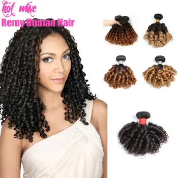 Hot Wave Remy Brazilian Human Hair Weaving Bundles Extension for Women Ombre Bouncy Curl Curly Weft Black Brown Gold Golden
Hot Wave Remy Brazilian Human Hair Weaving Bundles Extension for Women Ombre Bouncy Curl Curly Weft Black Brown Gold Golden