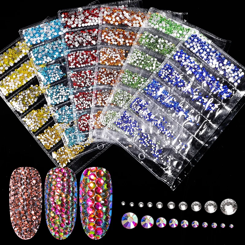 3D Nail Rhinestone Mix Sizes Colors Flat Back Rhinestones Beads with Sorting Trays Accessory for Nails Manicure Nail Art
3D Nail Rhinestone Mix Sizes Colors Flat Back Rhinestones Beads with Sorting Trays Accessory for Nails Manicure Nail Art
