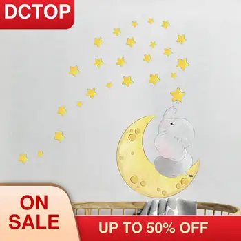 Baby Elephant Stars Moon Wall Sticker Decals Room Window Nursery Decor Home Decoration Vinyl Cartoon Pattern Boys Girls Gift
Baby Elephant Stars Moon Wall Sticker Decals Room Window Nursery Decor Home Decoration Vinyl Cartoon Pattern Boys Girls Gift