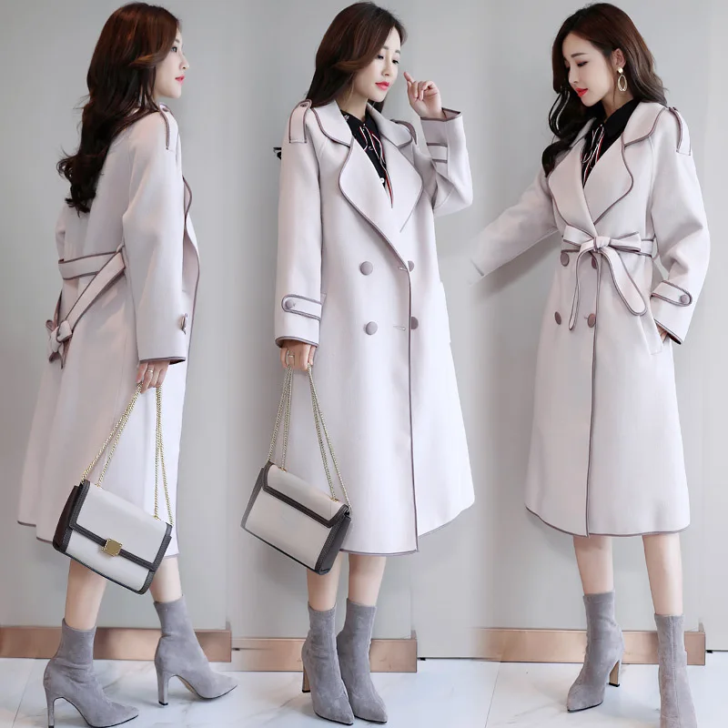 New Fashion Women Double Breasted Mid-long Trench Coat Women Slim Belt Cloak Windbreaker Female korean coat cashmere coat
New Fashion Women Double Breasted Mid-long Trench Coat Women Slim Belt Cloak Windbreaker Female korean coat cashmere coat