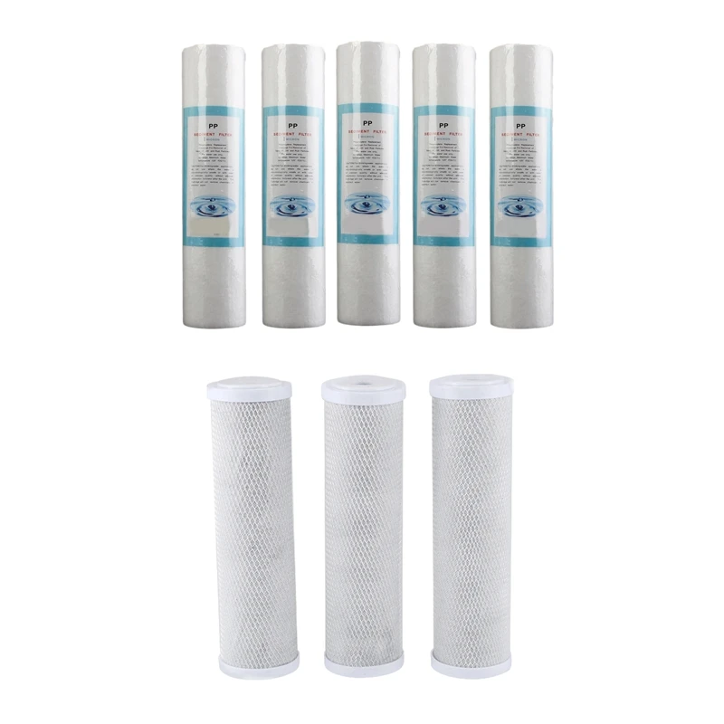 SANQ 3PCS Universal 10-Inch Household Water Purifier Carbon Block Filter - Replace CTO Water Purifier Filter & 5Pcs Replacement 
SANQ 3PCS Universal 10-Inch Household Water Purifier Carbon Block Filter - Replace CTO Water Purifier Filter & 5Pcs Replacement