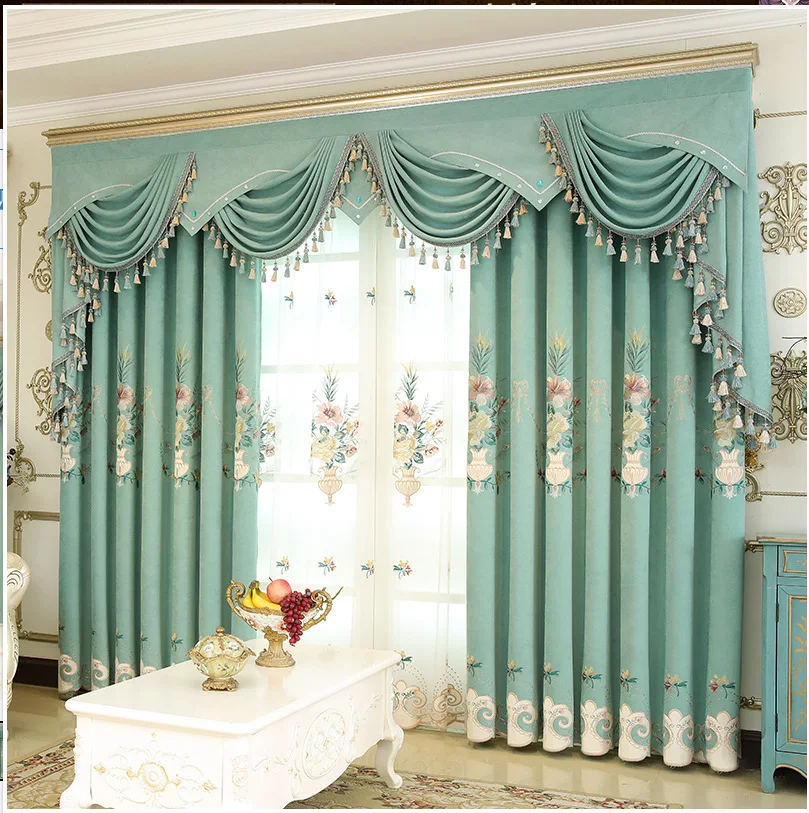 High - Grade Simple Fresh Shading Light Blue Padded Embroidery Curtains for Living Dining Room Bedroom.
High - Grade Simple Fresh Shading Light Blue Padded Embroidery Curtains for Living Dining Room Bedroom.
