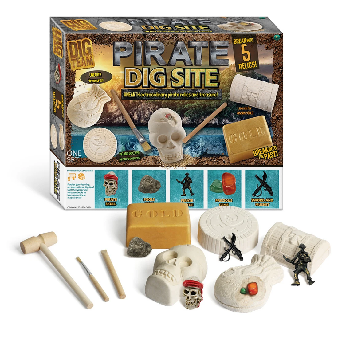 5-In-1 Children DIY Assembly Archaeology Toy Pirate Dig Excavation Kit Early Learning Educational Toys For Kids Science Toys
5-In-1 Children DIY Assembly Archaeology Toy Pirate Dig Excavation Kit Early Learning Educational Toys For Kids Science Toys