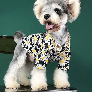 Dog clothes summer thin section net red with the same paragraph chrysanthemum shirt French bulldog Teddy Schnauzer Corgi pet out
Dog clothes summer thin section net red with the same paragraph chrysanthemum shirt French bulldog Teddy Schnauzer Corgi pet out