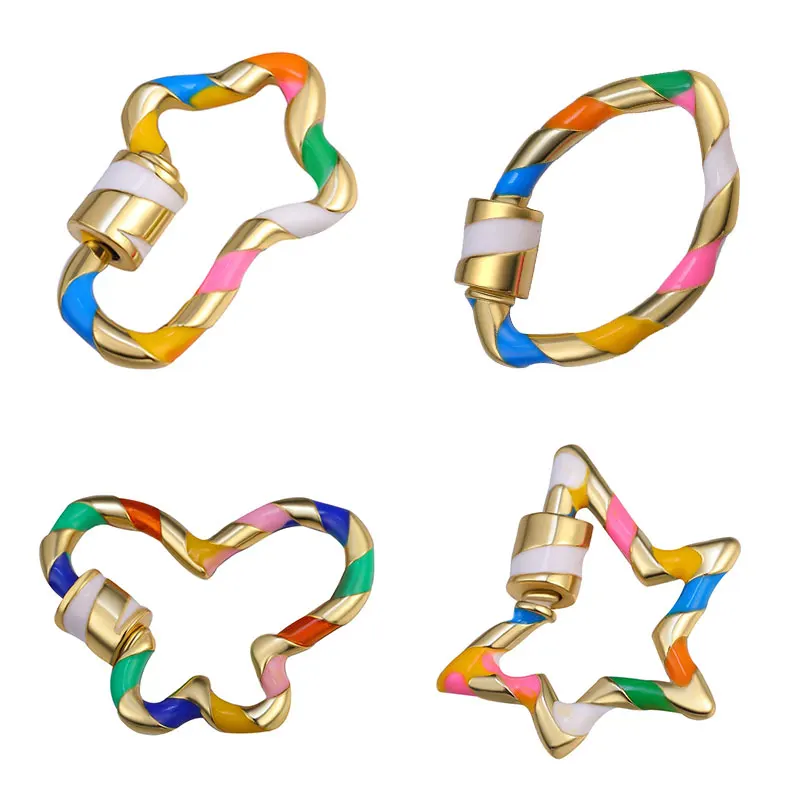 Juya DIY Enamel Pendant Carabiner Decorative Fastener Padlocks Screw Lock Clasps Accessory For Mesh Chain Pendant Jewelry Making
Juya DIY Enamel Pendant Carabiner Decorative Fastener Padlocks Screw Lock Clasps Accessory For Mesh Chain Pendant Jewelry Making