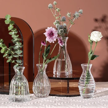 Korean Ins Striped Glass Vase Shop Retro Glass Terrarium Transparent Decoration Mini Bottle Home Decoration Accessories Modern
Korean Ins Striped Glass Vase Shop Retro Glass Terrarium Transparent Decoration Mini Bottle Home Decoration Accessories Modern