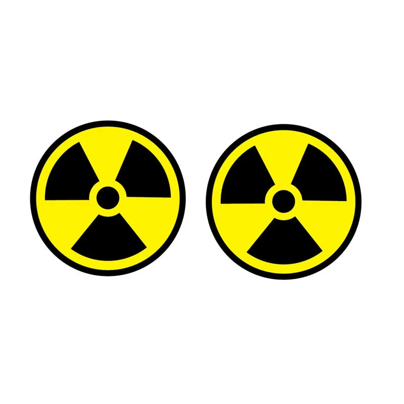 2PCS Car Stickers and Decals RADIATION SYMBOL Rear Windshield Bumper Window Trunk Cover Scratches Accessories KK14*14cm
2PCS Car Stickers and Decals RADIATION SYMBOL Rear Windshield Bumper Window Trunk Cover Scratches Accessories KK14*14cm