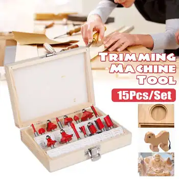 6.35mm 15pcs/Set Shank Milling Cutter Machine Set Router Bits for Wood Carbide Mill Woodworking Engraving Milling Cuttings Tools
6.35mm 15pcs/Set Shank Milling Cutter Machine Set Router Bits for Wood Carbide Mill Woodworking Engraving Milling Cuttings Tools