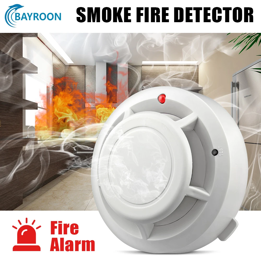 Bayroon Smoke Detector Independent Fire Alarm with Battery Sensitive Home Security Wireless Alarm Smoke Sensor Fire Detector
Bayroon Smoke Detector Independent Fire Alarm with Battery Sensitive Home Security Wireless Alarm Smoke Sensor Fire Detector
