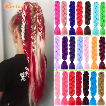 MEIFAN Pink Blue Purple Synthetic Color Hair Jumbo Braid Kanekalon Soft Hair Ombre Braiding Hair Extension for Braids
MEIFAN Pink Blue Purple Synthetic Color Hair Jumbo Braid Kanekalon Soft Hair Ombre Braiding Hair Extension for Braids