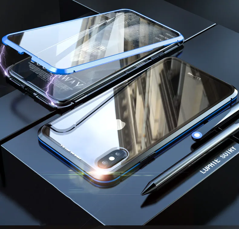Magnet Protective Cover For Iphone X XR XS Max For Iphone 6 7 8 Plus Metal Magnetic Adsorption Phone Tempered Glass
Magnet Protective Cover For Iphone X XR XS Max For Iphone 6 7 8 Plus Metal Magnetic Adsorption Phone Tempered Glass