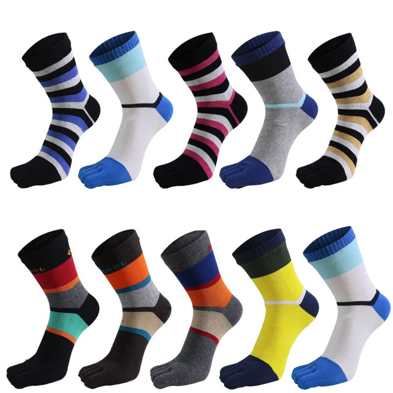 5Pairs Men's Cotton Five Finger Socks Striped Letter Pattern Mid Calf Casual Sports Toe Socks Fashion Athletic hose
5Pairs Men's Cotton Five Finger Socks Striped Letter Pattern Mid Calf Casual Sports Toe Socks Fashion Athletic hose