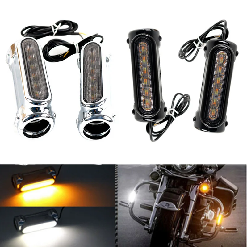 Pair Motorcycle Highway Bar Switchback LED Driving Turn Signal Light White Amber for Harley Touring for Victory 1.25'' 32MM
Pair Motorcycle Highway Bar Switchback LED Driving Turn Signal Light White Amber for Harley Touring for Victory 1.25'' 32MM
