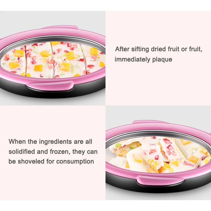 Mini Ice Cream Maker Yogurt Fruit Roll Pan Fried Machine with Shovel Tools Kit HUG-Deals
Mini Ice Cream Maker Yogurt Fruit Roll Pan Fried Machine with Shovel Tools Kit HUG-Deals