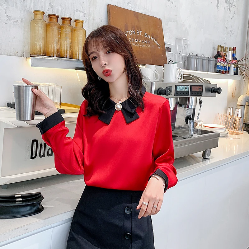 COIGARSAM Korea Style blouse women New Spring Office Lady Full Sleeve Chiffon blusas womens tops and blouses White Red Black 503
COIGARSAM Korea Style blouse women New Spring Office Lady Full Sleeve Chiffon blusas womens tops and blouses White Red Black 503