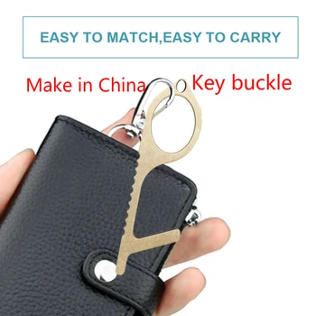 No Touch Key Avoid Touch Contactless Safety Open Door Artifact Brass Key Door Opener Tool Key Buckle Zero Touch Press Buttons
No Touch Key Avoid Touch Contactless Safety Open Door Artifact Brass Key Door Opener Tool Key Buckle Zero Touch Press Buttons