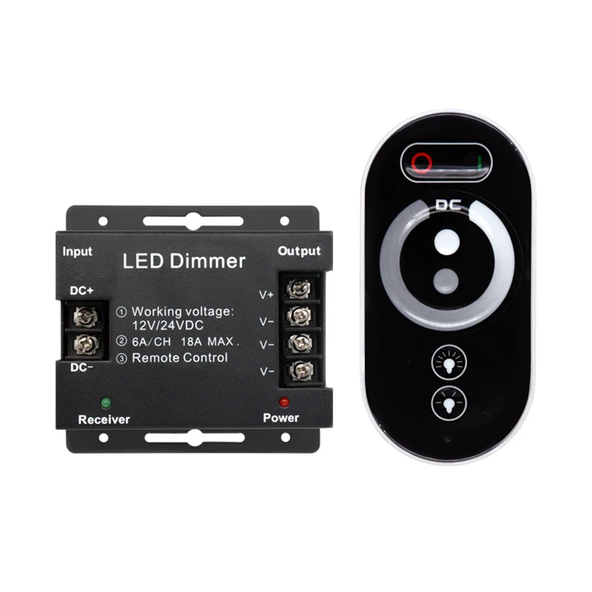 Outdoor Dimmer for LED String Lights, DC 12V-24V RGB LED Controller with 6-Key Wireless Remote Control Dimmer Switch
Outdoor Dimmer for LED String Lights, DC 12V-24V RGB LED Controller with 6-Key Wireless Remote Control Dimmer Switch
