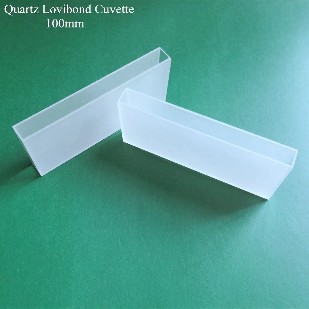 

2pcs/lot 100mm Measuring reflected light cuvette,quartz Lovibond cuvette (liquid sample cell) Absorption cell