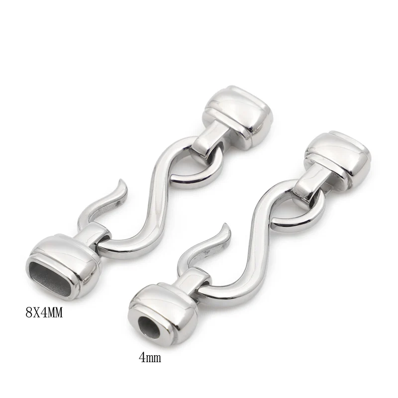 Stainless Steel Jewelry Findings Bracelet Clasps High Polish 4MM Buckle for Round Leather Cord
Stainless Steel Jewelry Findings Bracelet Clasps High Polish 4MM Buckle for Round Leather Cord