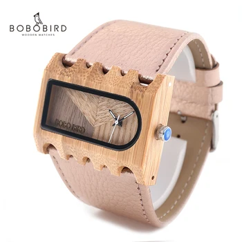 BOBO BIRD Ladies Wide Band Watch Rectangle Bamboo Wood Women's Dress Watch reloje mujer in Gift Box zegarek damski V-N21 
BOBO BIRD Ladies Wide Band Watch Rectangle Bamboo Wood Women's Dress Watch reloje mujer in Gift Box zegarek damski V-N21