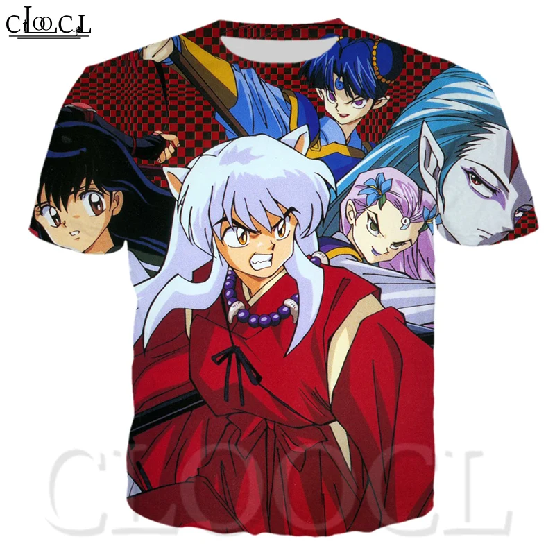 CLOOCL популярное японское аниме Inuyasha 3D принт Мужская и женская футболка модная