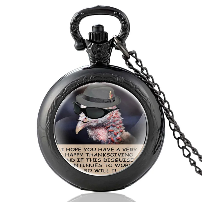 Funny Turkey Design Black Vintage Quartz Pocket Watch Men Women Glass Dome High Quality Pendant Necklace Hours Clock Gifts
Funny Turkey Design Black Vintage Quartz Pocket Watch Men Women Glass Dome High Quality Pendant Necklace Hours Clock Gifts