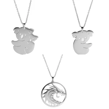 EUEAVAN 10pcs/lot Rolo Chain Koala Dragon Animals Stainless Steel Necklaces Women Men Pendant Long Fashion Gift For Friend 
EUEAVAN 10pcs/lot Rolo Chain Koala Dragon Animals Stainless Steel Necklaces Women Men Pendant Long Fashion Gift For Friend