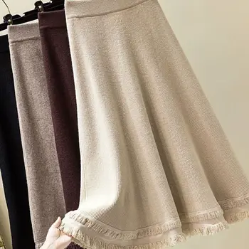 Tassel Raw Edge Knitted Skirt Package Hip Skirt Female High Waist Was Thin A-line Skirt Thick Wool Base Skirt Skirt Winter Skirt
Tassel Raw Edge Knitted Skirt Package Hip Skirt Female High Waist Was Thin A-line Skirt Thick Wool Base Skirt Skirt Winter Skirt