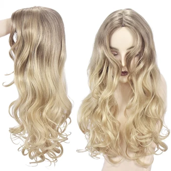 Long Wavy Ombre Blonde Wig Platinum Blonde Synthetic Wigs for African American Women Two Tone Natural Middle Part Wig
Long Wavy Ombre Blonde Wig Platinum Blonde Synthetic Wigs for African American Women Two Tone Natural Middle Part Wig