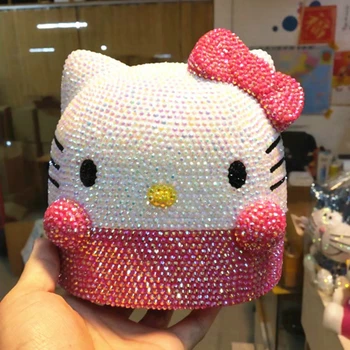 Rhinestone Kitty Paper Holder Hanamade Bling Helloo Kitty Table Decor Paper Roll Case Waterproof Tissue Box Bathroom Accessories
Rhinestone Kitty Paper Holder Hanamade Bling Helloo Kitty Table Decor Paper Roll Case Waterproof Tissue Box Bathroom Accessories