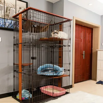 Cat Cage Villa Solid Wood Household Pet Oversized Model Cat Cage Cattery Cat House Indoor Luxury Iron Cage
Cat Cage Villa Solid Wood Household Pet Oversized Model Cat Cage Cattery Cat House Indoor Luxury Iron Cage