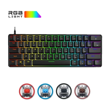 GK61 SK61 Mechanical Keyboard 61 Key USB Wired RGB Backlit Gateron Optical Switch Axis Gaming for PC Laptop Hotswappable Gamer
GK61 SK61 Mechanical Keyboard 61 Key USB Wired RGB Backlit Gateron Optical Switch Axis Gaming for PC Laptop Hotswappable Gamer