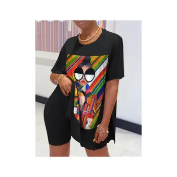 Womens Summer Casual Pullover Round Neck Short Sleeve Side Split Pattern Lightweight Night Wear Short Pajama Sets
Womens Summer Casual Pullover Round Neck Short Sleeve Side Split Pattern Lightweight Night Wear Short Pajama Sets