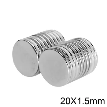 10~100pcs 20x1.5 mm Thin Neodymium Strong Magnets Permanent Round Magnet sheet 20x1.5mm Powerful Magnetic Disc magnet 20*1.5 mm
10~100pcs 20x1.5 mm Thin Neodymium Strong Magnets Permanent Round Magnet sheet 20x1.5mm Powerful Magnetic Disc magnet 20*1.5 mm