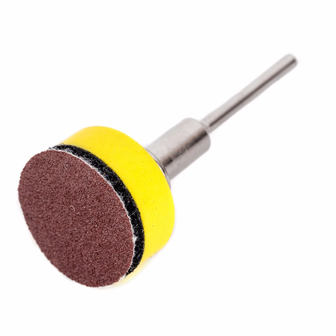 100pcs 25mm Abrasive Sanding Discs + 1inch Abrasives Hook Loop Backer Plate with 1/8inch Shank Set Polishing Pad Sandpaper Set