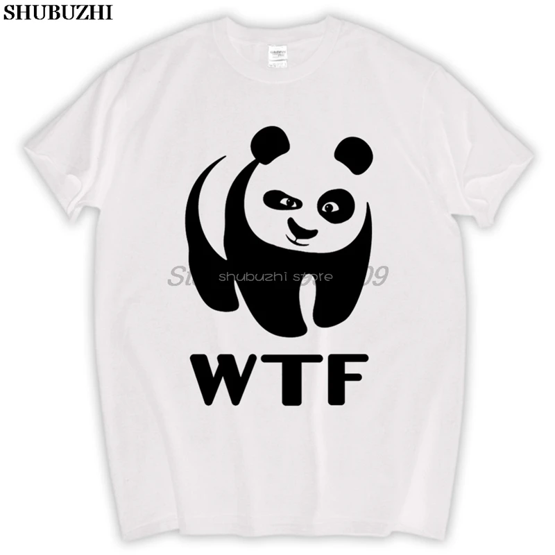 Wwf WTF футболка с забавными мордочками панды хлопковая Модная брендовая для мужчин