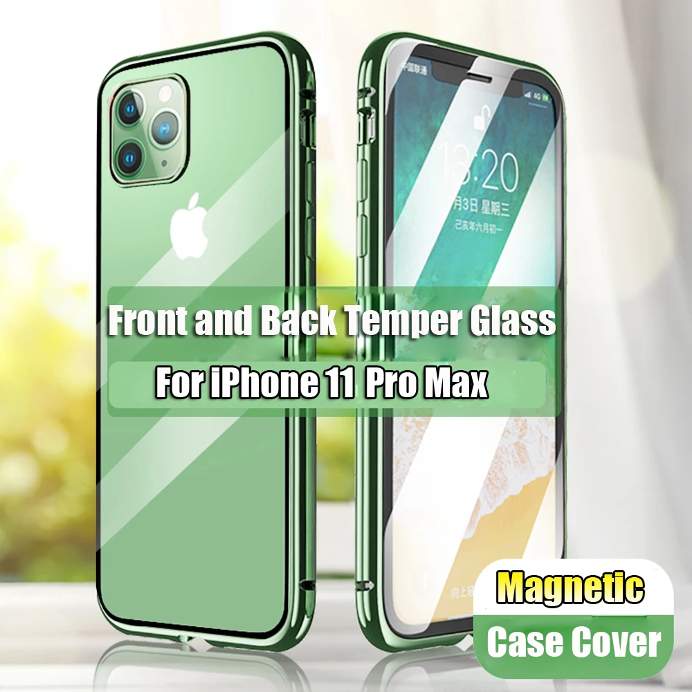 Magnetic Adsorption Metal Case For iPhone 11 Pro Max Tempered Glass Back Magnet Cover For iPhone 7 8 Plus X XS Max Cover
Magnetic Adsorption Metal Case For iPhone 11 Pro Max Tempered Glass Back Magnet Cover For iPhone 7 8 Plus X XS Max Cover