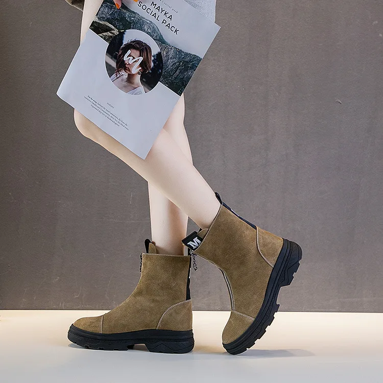 Martin Boots Women's 2019 Autumn & Winter New Style Genuine Leather Europe And America British-Style Short Boots Flat Short Boot
Martin Boots Women's 2019 Autumn & Winter New Style Genuine Leather Europe And America British-Style Short Boots Flat Short Boot