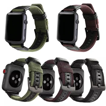 SOONHUA Replacement Watch Band Adjustable Military Canvas Strap for Apple Watch iWatch 38mm 42mm
SOONHUA Replacement Watch Band Adjustable Military Canvas Strap for Apple Watch iWatch 38mm 42mm