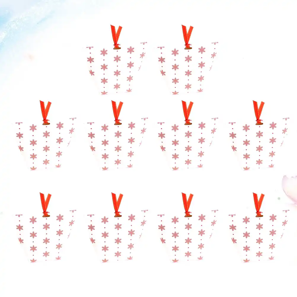 pcs christmas gift bags paper candies handbags snowflake pattern
