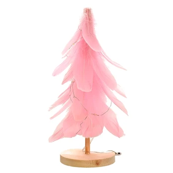 Feather Christmas Tree Ornament with LED Light Adornment Desktop Xmas Decoration 67JB
Feather Christmas Tree Ornament with LED Light Adornment Desktop Xmas Decoration 67JB
