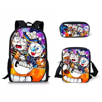 Fashion Cuphead Mugman School Bags For Teenagers Boys Girls Cartoon Game Backpack Mochila Student Book Bag Set 3PCs School Bag 
Fashion Cuphead Mugman School Bags For Teenagers Boys Girls Cartoon Game Backpack Mochila Student Book Bag Set 3PCs School Bag