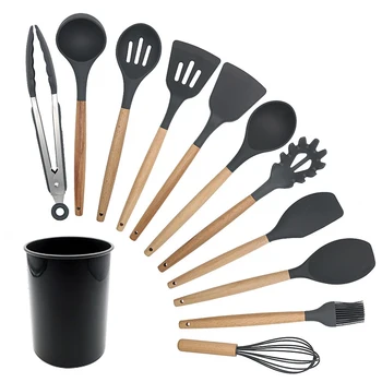 11pcs Soup Spoon Cooking Tools Scratch Proof Home Silicone Spatula Kitchen Utensils Set Non Stick With Storage Barrel Restaurant
11pcs Soup Spoon Cooking Tools Scratch Proof Home Silicone Spatula Kitchen Utensils Set Non Stick With Storage Barrel Restaurant