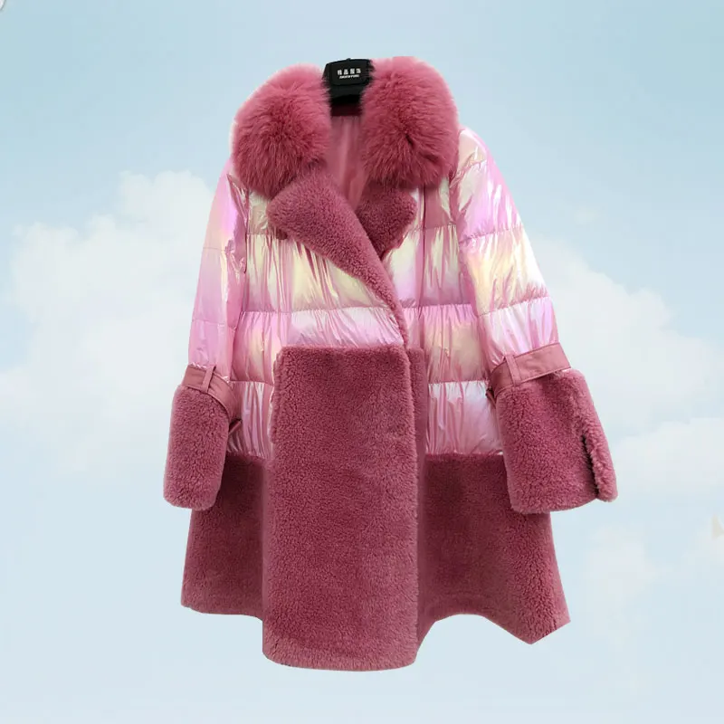 Down Jacket Women 2019 Winter Down Coat Female Fox Fur Waist Slimming Wool Stitching Light Reflecting Jackets Thick Warm HS725
Down Jacket Women 2019 Winter Down Coat Female Fox Fur Waist Slimming Wool Stitching Light Reflecting Jackets Thick Warm HS725
