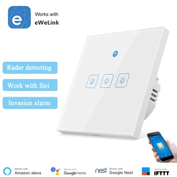 eWeLink Smart Wall Switch With Radar Motion Sensor Light Switch Motion detector APP Control EU Standard Alexa Siri Voice Control
eWeLink Smart Wall Switch With Radar Motion Sensor Light Switch Motion detector APP Control EU Standard Alexa Siri Voice Control