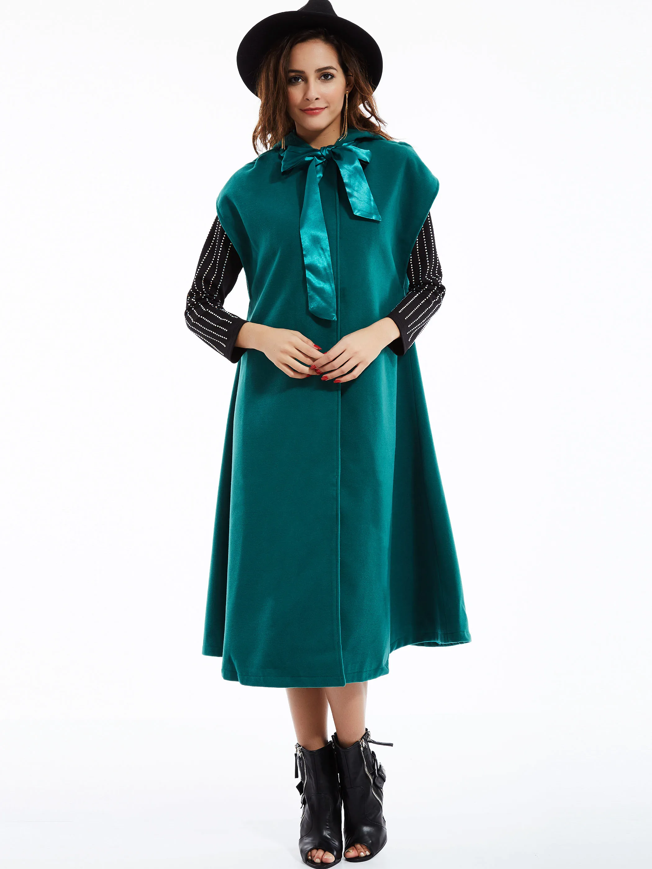 Christmas party red Long cape coat Women autumn bow capes with hood sleeveless outwear Xmas winter coats wool blends poncho 2019
Christmas party red Long cape coat Women autumn bow capes with hood sleeveless outwear Xmas winter coats wool blends poncho 2019
