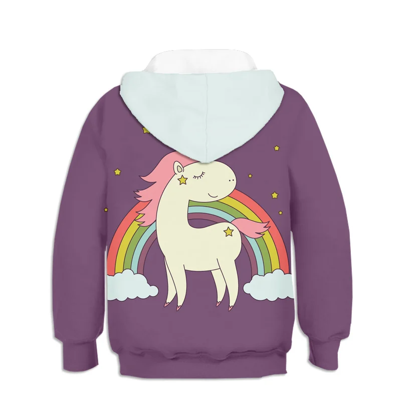 Unicorn 3D Printed Cartoon Hoodie Pullover Unicorn 3D Printed Cartoon Hoodie Pullover