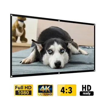 2020 New Projector Simple Curtain Anti-light Screen 60 72 84 100 120 Inches Home Outdoor Office Portable 4:3 HD Projector Screen 
2020 New Projector Simple Curtain Anti-light Screen 60 72 84 100 120 Inches Home Outdoor Office Portable 4:3 HD Projector Screen